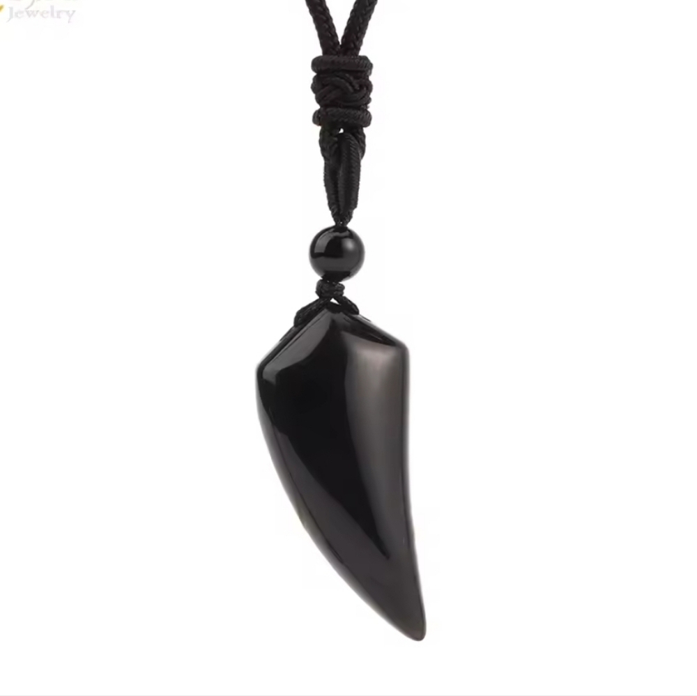 Natural Stone Heart Pendant Necklace​